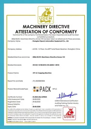 CE Certificate-Capping Machine