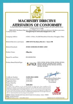 CE Certificate-Filling Machine